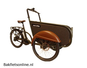 Soci.Bike Family Cargo - OlijfGroen - Bakfietsonline1